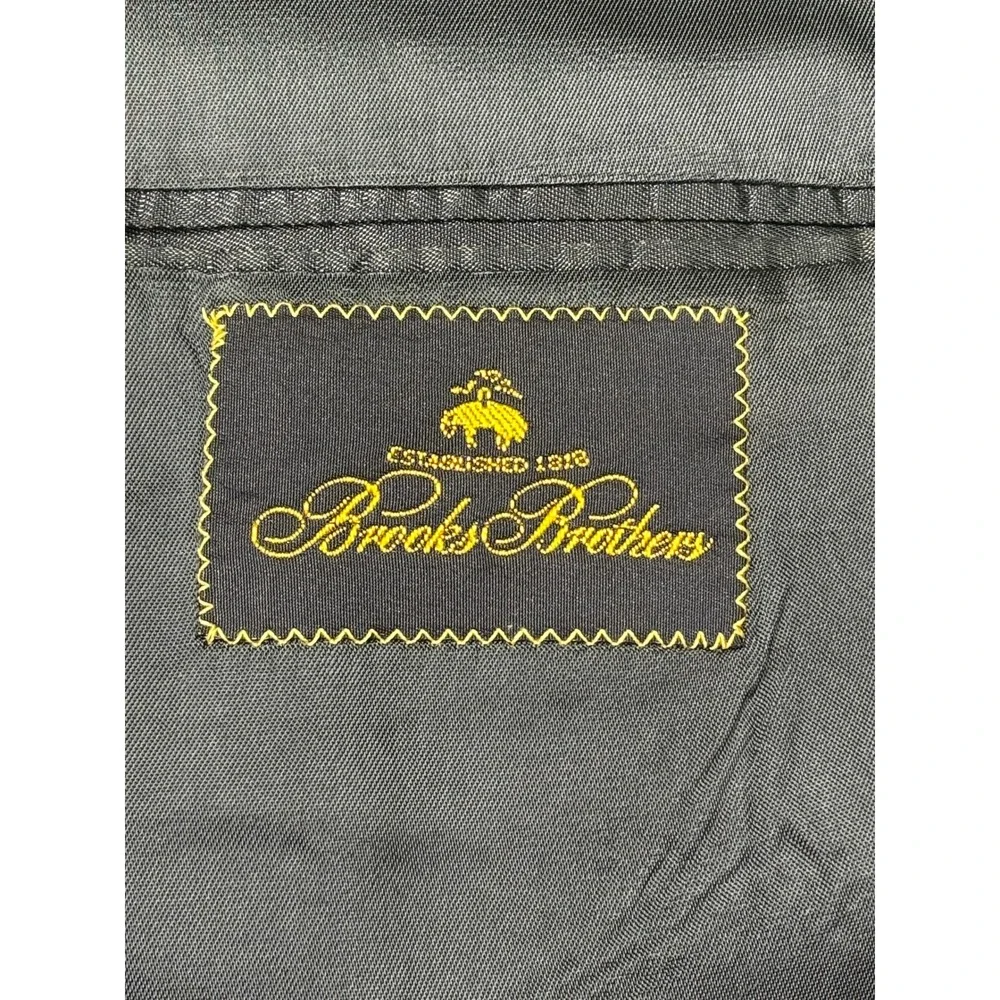 Brooks Brothers Mens 46‎ LG Navy Blue Pinstripe 100% Pure Wool Blazer Suit USA